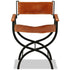 Swen Studio -  Folding Chairs 2 pcs Black and Brown Real Leather